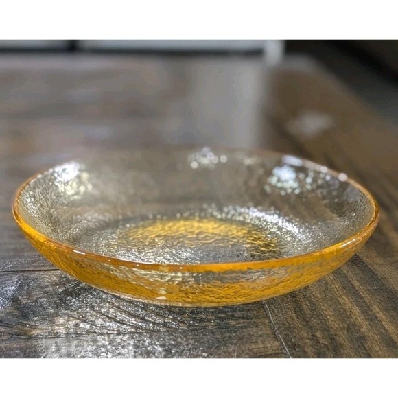 Fire And Light Other - Fire and Light Pasta Bowl Shallow Dish 9" Citrus Orange Recycled Art Glass